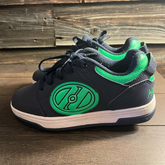 Heelys Navy Green Skate Shoes Size 2 Youth - Picture 3 of 6
